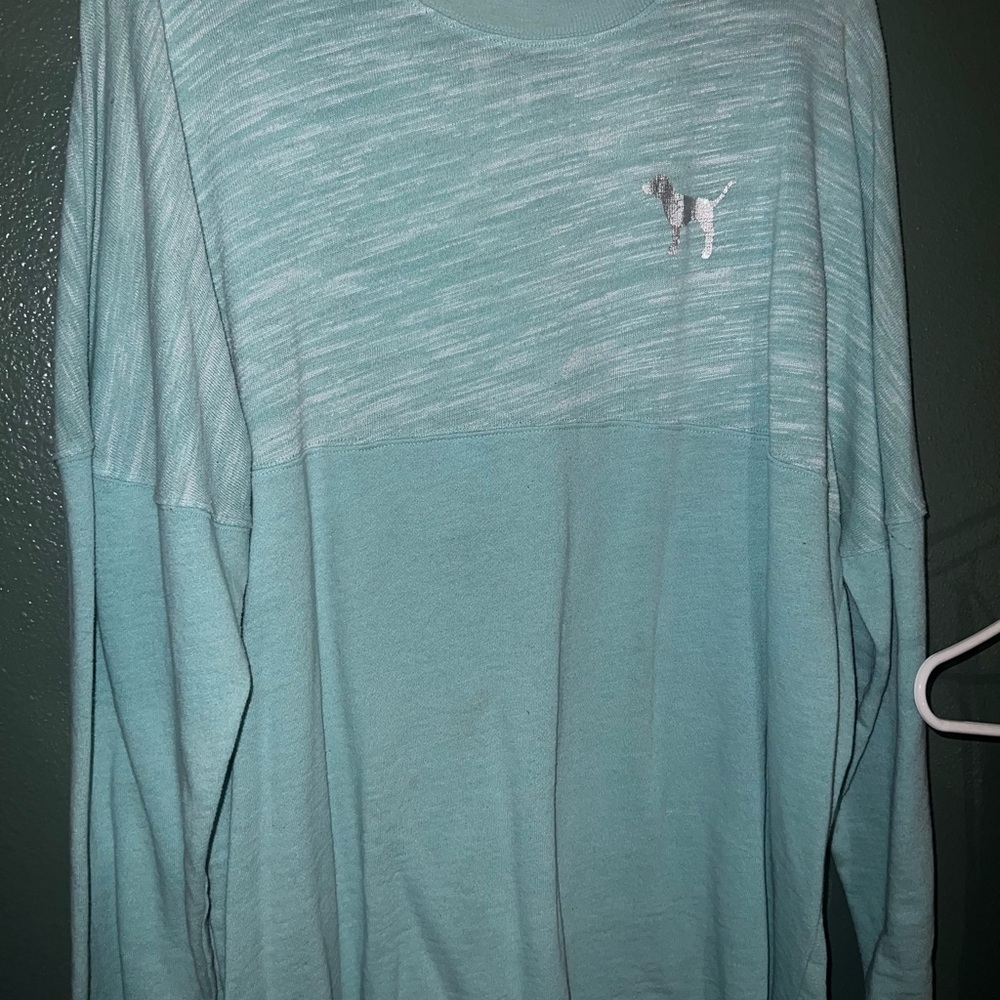 PINK Victoria's Secret Blue Long Sleeve Tee